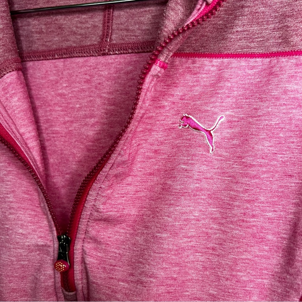 Puma Women's Pink Athletic Track Pullover Top with Thumb holes, Size Medium - Picture 13 of 16